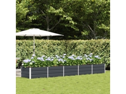 Vidaxl Floreira Antracite 400 X 80 X 45 Cm Aço