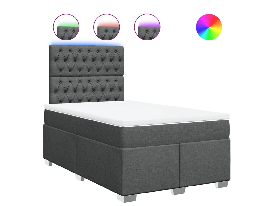 Box Spring Bed, Box Spring Beds Vidaxl Cinzeto Tecido (120 X 200 Cm)