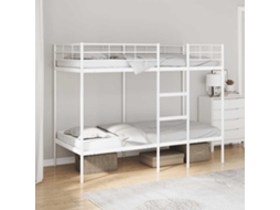 Vidaxl Beliche Sem Colchão 90x190 Cm Aço Branco