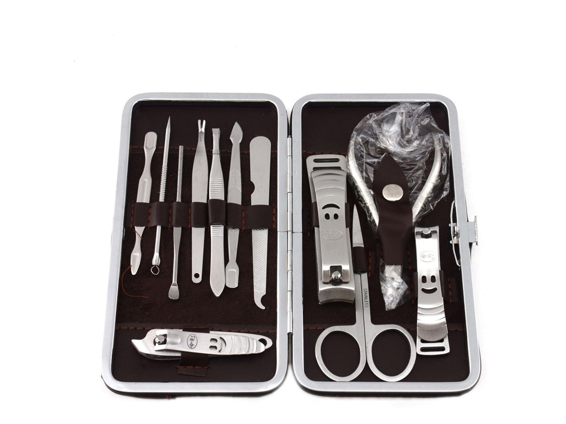Conjunto De Manicure Com 12 Peças E Estojo Estiloso