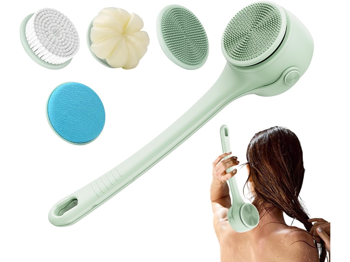 Escova De Banho Elétrica Sem Fio Para O Corpo Limpadora Impermeável Rotativa Com Cerdas Macias Mulheres E Homens