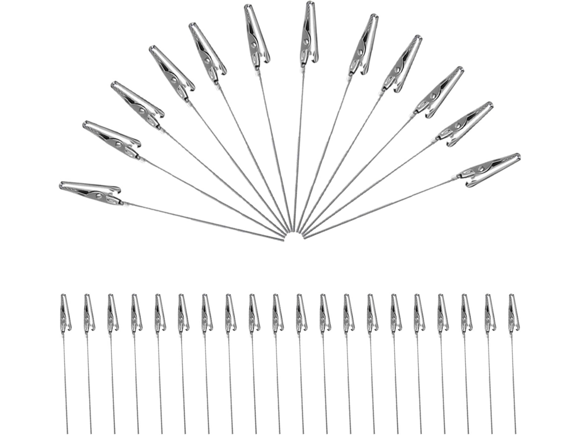 Conjunto de 60 peças de suportes metálicos para retratos, cor prata, para artesanato e pintura, com clipes para fixar fotos e