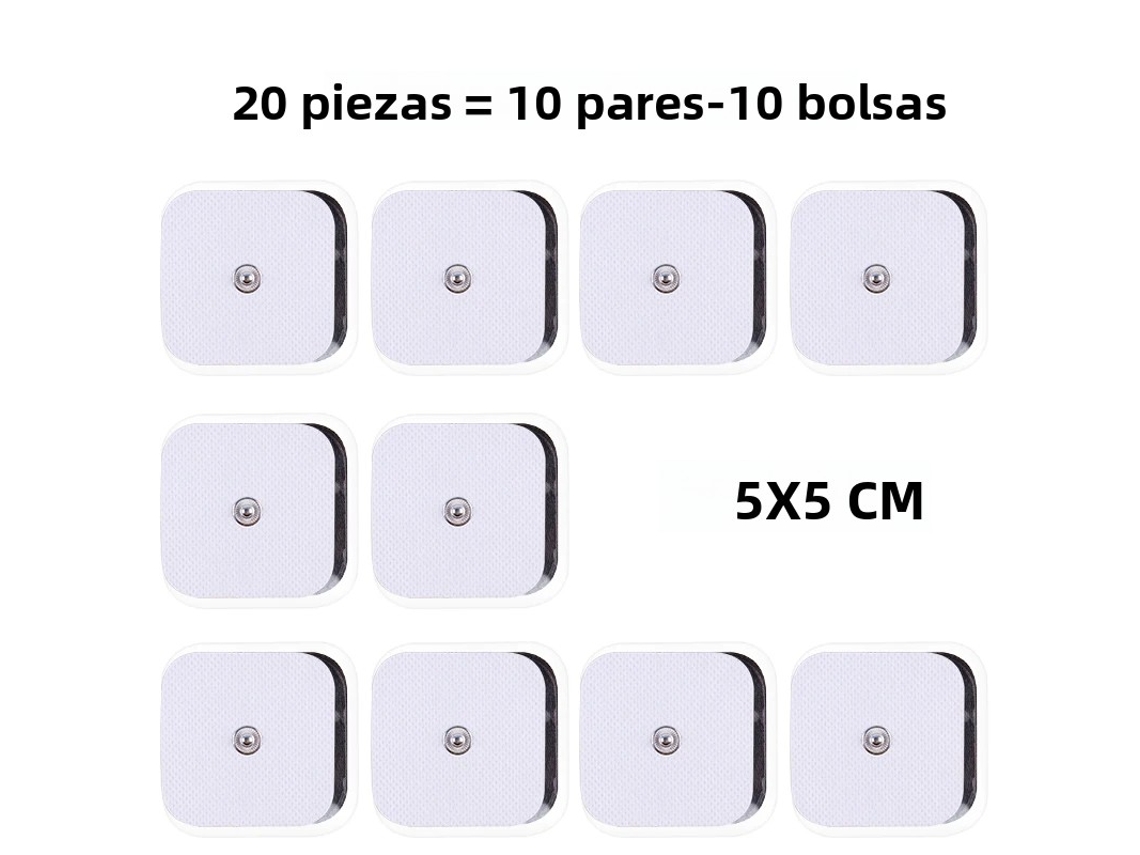 Adesivos Autocolantes de Gel para Terapia de Massagem por Pulso Tens MDUG (20 Unidades, 5x5cm)