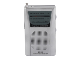 Ats radio Mini Am Fm com Funções de Memória e Ajuste Fácil Receptor Digital Portátil Bcr60 (2 Pilhas Aa)