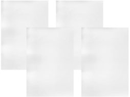 Conjunto De 4 Placas Retangulares Alumínio A4 Em Branco Para Gravação E Pintura, Alta Durabilidade, Cor Prata, Ideais