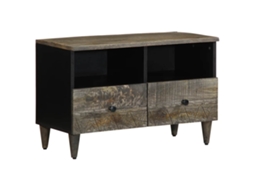 Vidaxl Móvel Tv Cinzento Claro 70x33,5x46 Cm Madeira Mangueira Maciça