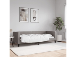 Cama De Solteiro | Camas Para Quarto | Sofá-cama 80x200 Cm Tecido Cinzento-acastanhado