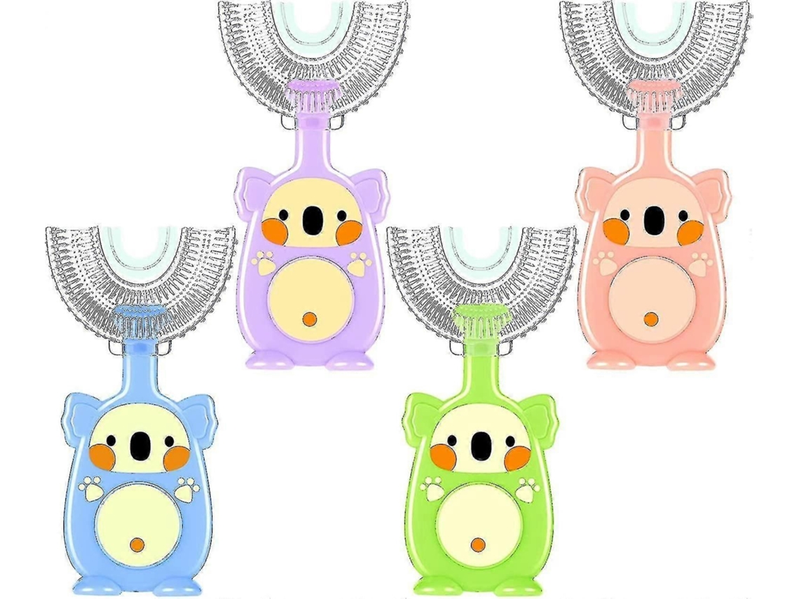 U em Forma de Escova Dentes para Crianças, 4pcs Crianças Bonito Manual Treinamento e Scova Cri GOKOCO