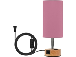 Abajur De Mesa Pequeno Yuiboo, Em Tom Vermelho Púrpura Claro, Ideal Para Quarto, Escritório Ou Mesa De Jantar, Com