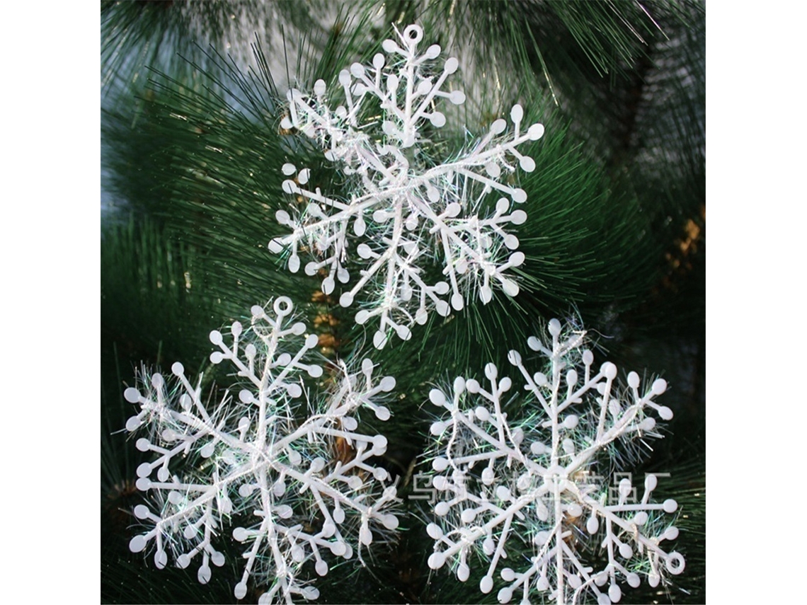 Enfeites de Floco de Neve de Natal, PVC, 8-15cm