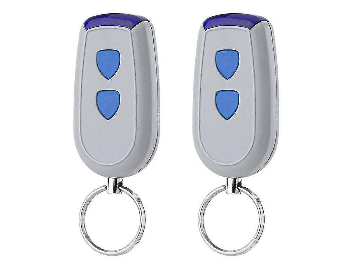 Controle Remoto Para Portão De Garagem, Plástico Cinza Azul, Canal Duplo, Compatível Com Modelos Ea433
