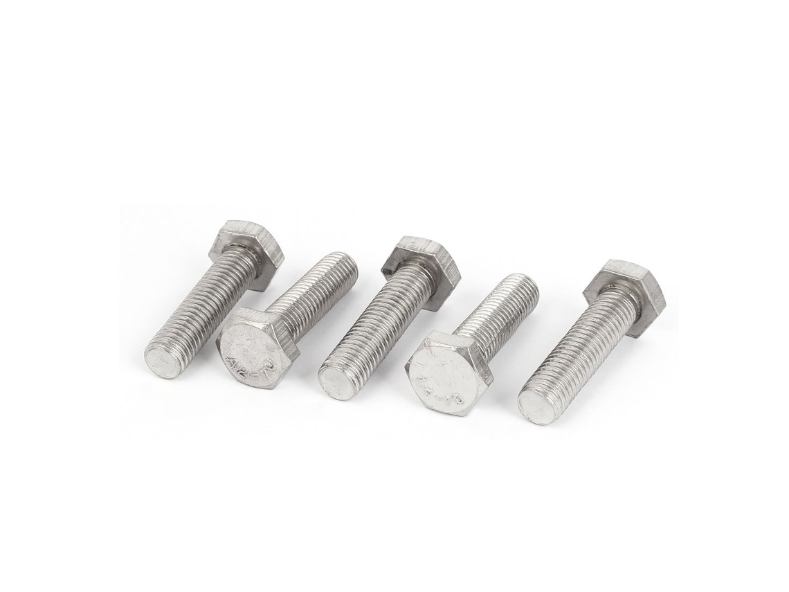 Parafusos de aço inox M10x30mm com cabeça sextavada, 20 unidades