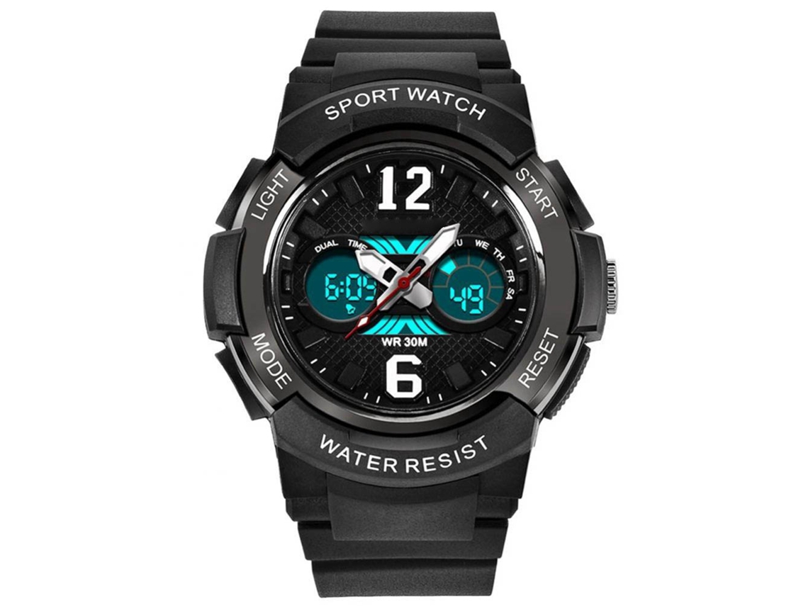 Reloj Electrónico Simples E Moderno Para Estudantes Luminoso Pulseira Preta Da Sanda