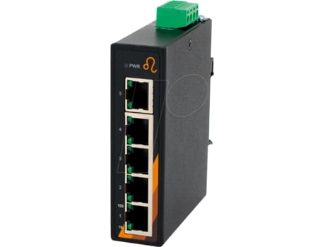 Switch Ethernet industrial de 5 portas GmbH, Exsys compacto (ex 6200)