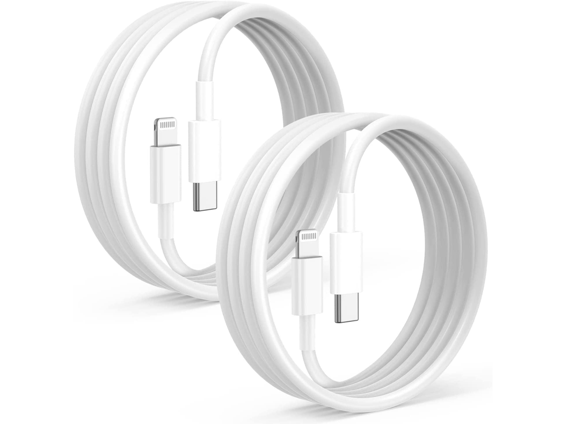 Kit Com 2 Cabos Carregadores Rápidos De 2 Metro Para Iphone 14/13/12, Usb Tipo C Para Lightning. Hexinyigjly
