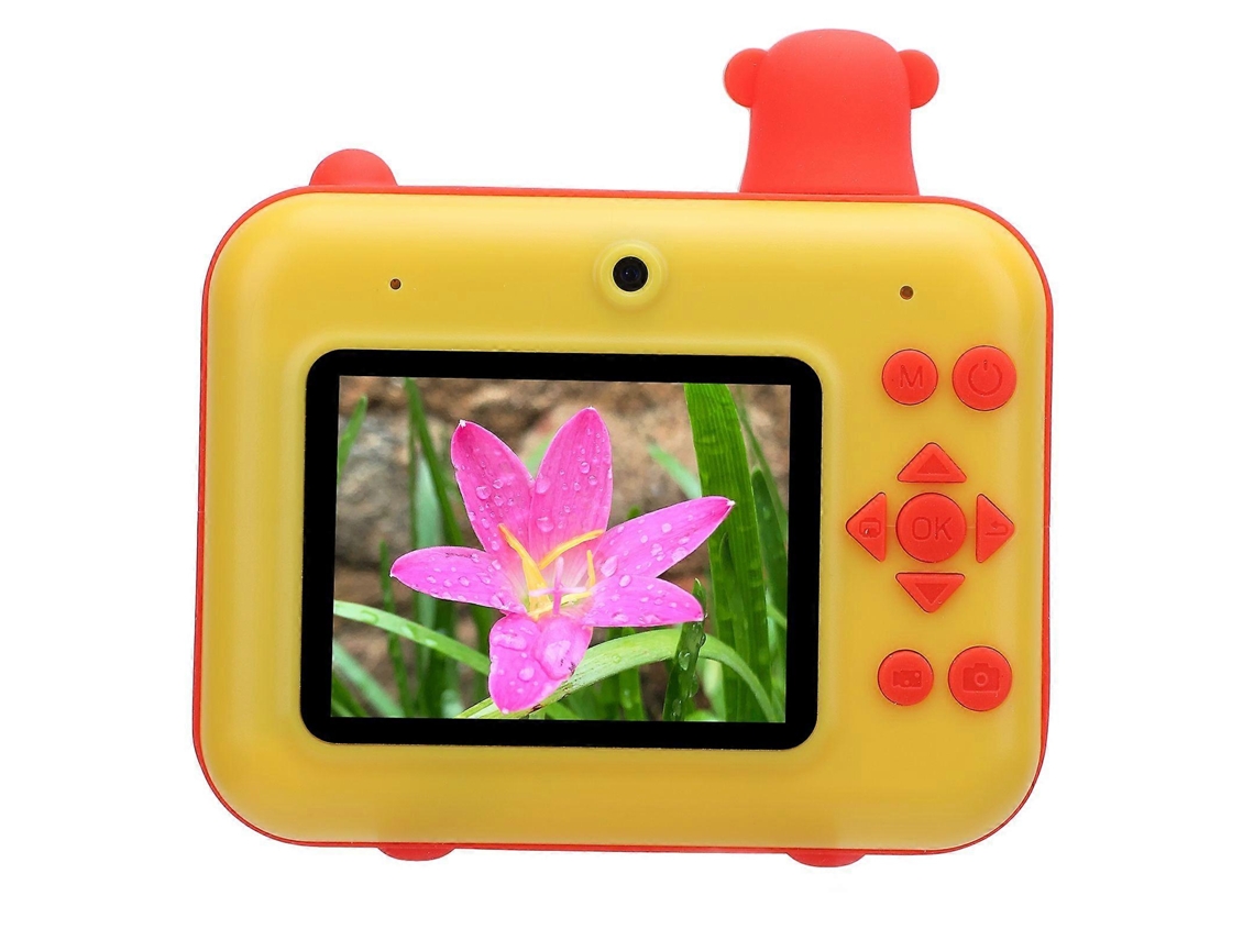 Máquina Fotográfica Instantânea 8mp Com Ecrã Ips 2,4 Polegadas E Leitor Mp3 Amarela