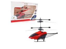 Brinquedo De Helicóptero De Indução Para Iniciantes Carregamento Usb Voo Automático Brinquedo De Aeronave Rc Vermelho