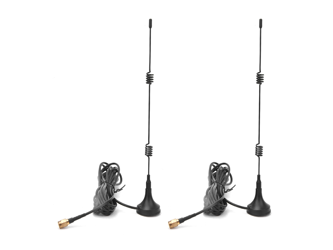 Conjunto De 2 Antenas Com Ventosa, Em Aço Carbono De Alta Qualidade, Com Base Magnética, Alcance De 3 Metros, 2.4g, 700, 2700mhz