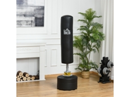 Saco de Boxe Autônomo Preto, Base Enche com Água ou Areia