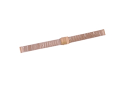 Correa De Reloj De Acero Inoxidable Tejida Reemplazo Oro Rosa 0.55in Para Hombre Mujer