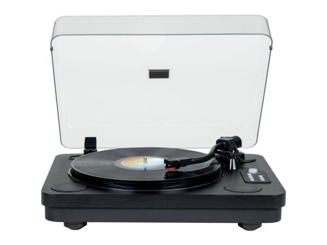 Toca-Discos de Vinil Bluetooth THOMSON Tt650Bt Gravação Usb 2 Alto-Falantes Preto
