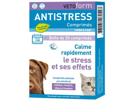 VETOFORMar Antiestrés Comprimidos Perro Y Gato 20 Comprimidos