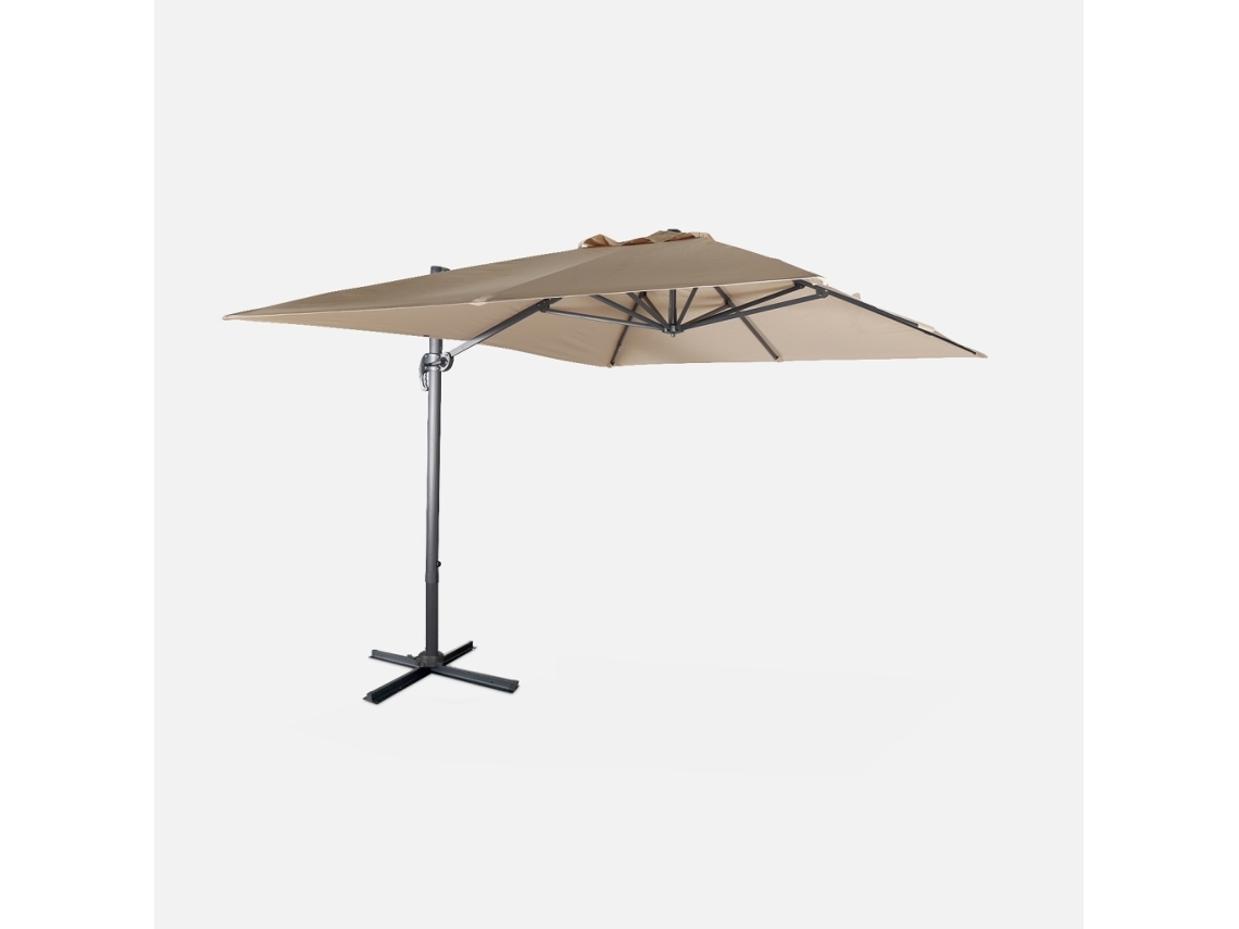3x4m Guarda-sol Retangular, Bege