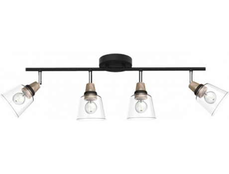 Candeeiro de Teto AJP ILUMINACIÓN Indigo (Preto - Metal - 22x65 cm)