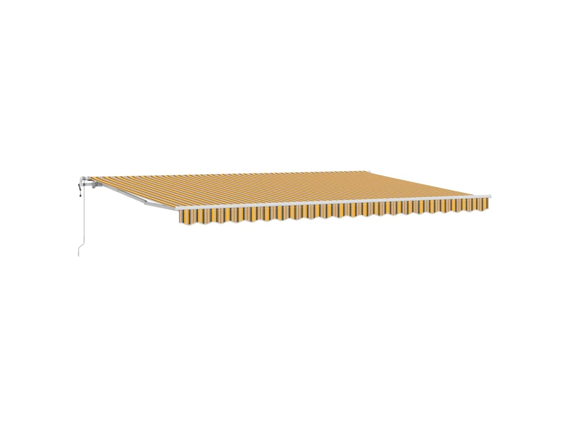 Conjunto 1 Toldo Retrátil Vidaxl Multicolorido Tecido (500 × 300 Cm)