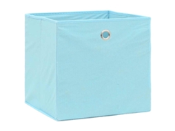 Vidaxl Caixas De Arrumação 10 Pcs 32x32x32 Cm Tecido Azul-bebé