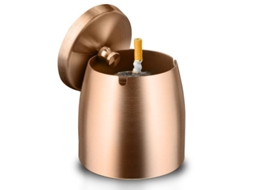 Cinto de cigarro Nova Line com tampa protetora de vento, portátil, aço inox, ouro rosa pequeno 2025 S/MARCA