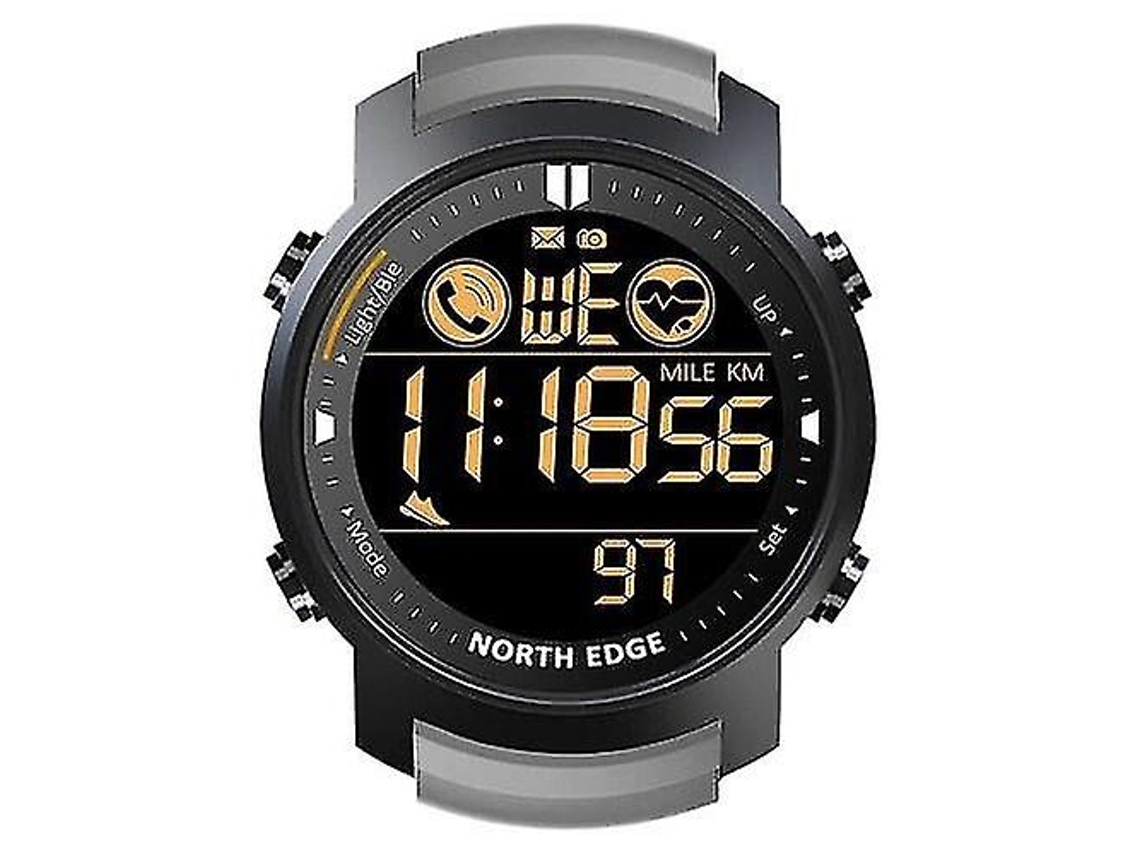 Relógio inteligente North Edge com monitor de frequência cardíaca para homens Ly Ebike