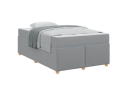 Estrutura da Cama Cinzento claro 120 X 200 Cm Tecido MAISON EXCLUSIVE