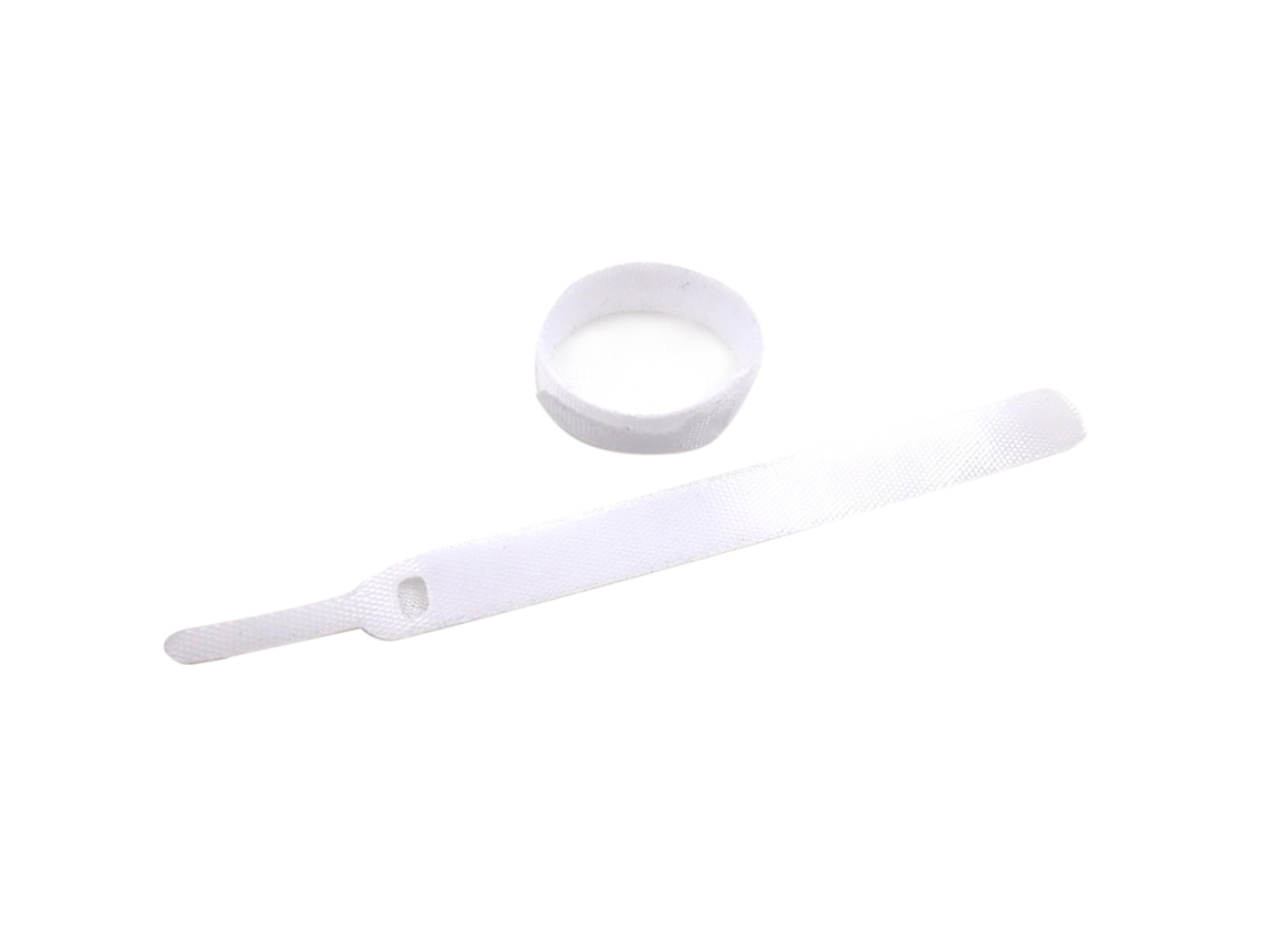 Cinta de Cierre Rápido 145x12mm para Cabos, Reutilizável, Branco S/MARCA