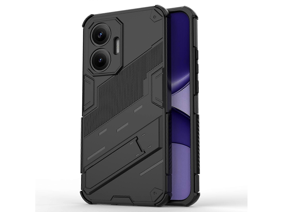 Capa De Tpu À Prova De Choque Com Suporte Para Xiaomi Poco F7 5g E Redmi Turbo 4 Pro 5g, Preta