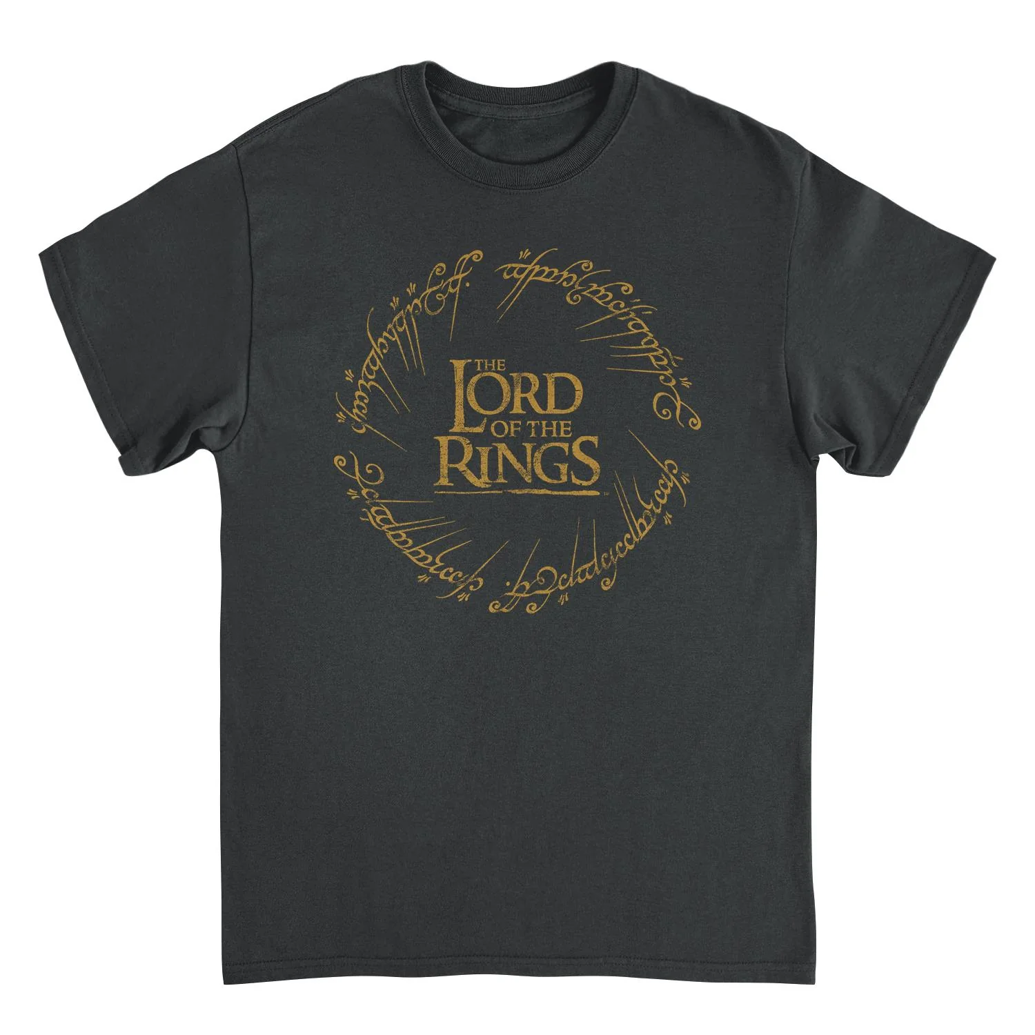 Unisex Adult T-shirt Rockinstone Lord Of The Rings One Ring Blacksizem