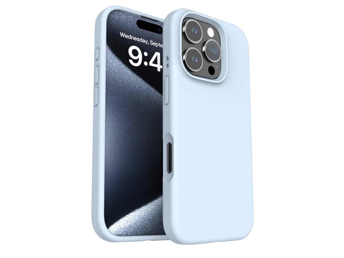 (azul Celeste, Iphone 15 Pro Max) Capa De Celular Simples, De Cor Sólida E Resistente A Quedas, Compatível Com Iphone, Em Silicone Líquido.
