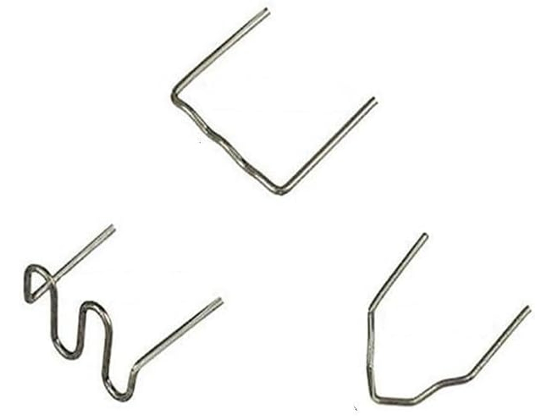 Kit Com 300 Grampos Termocolantes De Aço Inoxidável 0,6 Mm E 0,8 Para