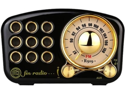 Alto Falante Retro Bluetooth, Rádio Fm Com Estilo Clássico Antigo, Reforço De Graves, Conexão Bluetooth 4.5,preto Yizhood