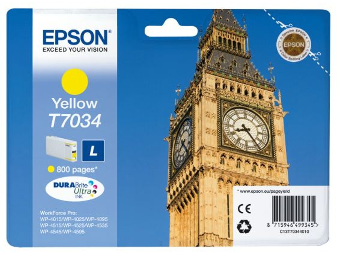 Tinteiro EPSON C13T70344010 Amarelo