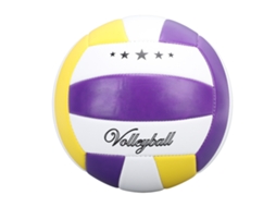 Bola De Vôlei Tamanho 5 Pvc Roxo Amarelo Branco Para Iniciantes Treinamento Indoor E Outdoor