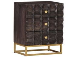 Bed Cabinet, Bed Cabinets Vidaxl Preto Madeira (40 X 30 X 50 Cm)
