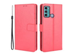 Capa Fusion Crazy Skin Fundo Para Motorola Motorola Moto G60/g40 Pele Sintética Vermelho