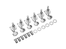 Conjunto de 6 Tarraxas de Afinação para Guitarra Elétrica com Cordas Fechadas AQUAFORGE