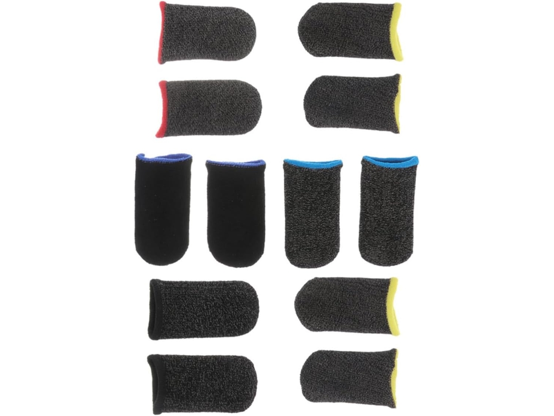 Lurrose Conjunto De 6 Pares Protetores Dedo Leves, Antiderrapantes E Elásticas Para Jogos Mobile, Ideais Para Adultos