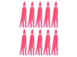 Isca de Lula Molhada Pvc 14cm Rosa para Pesca
