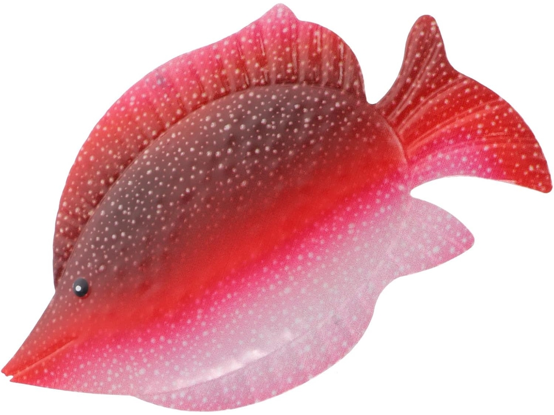Escultura Parede Forma Peixe Ferro Vermelho Decoração Artística Natural Quartos Paredes Qualquer Ambiente GOKOCO