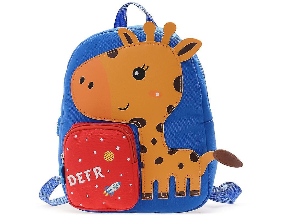 Mochila Escolar Crianças Mochilas Jardim de Infância Animal Girafa Crianças Sacos de Escola para Meninas Meninos Mochila a Azul