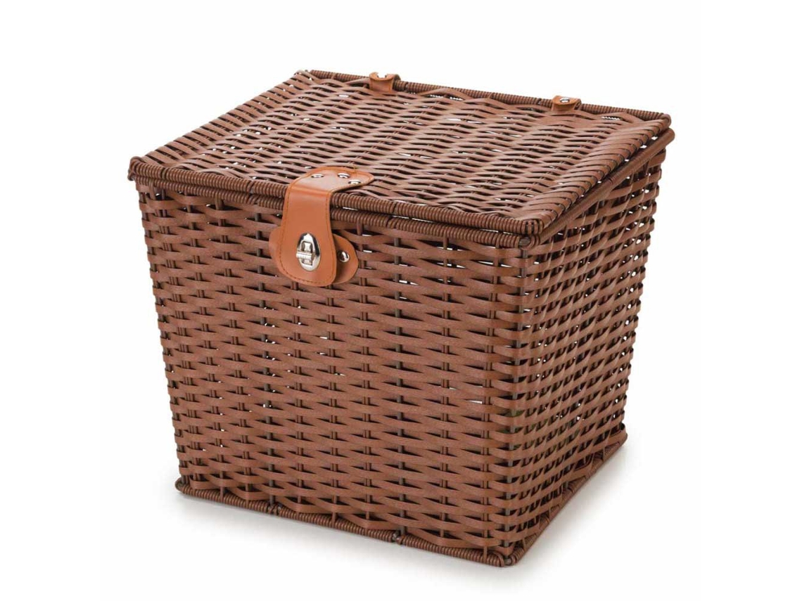Cesta Unisex BONIN Frontal com tampa (Castanho - Tamanho Único)