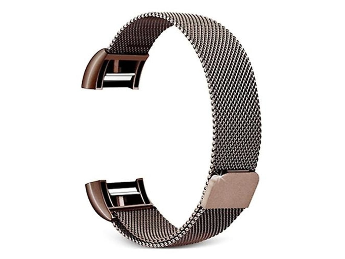 Lurelia Pulseira De Aço Inoxidável Coffee, Compatível Com Smartwatch Fitbit Charge 2, Design Versátil